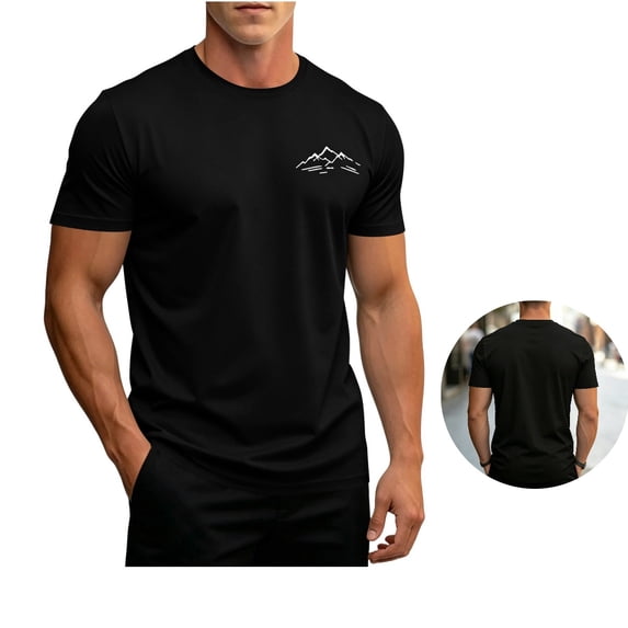 Clossjun Men's T-Shirts Moisture Wicking Breathable Shirt Lightweight Athletic Casual Quick Dry Tops For Workout Business Sprots Gym Black 4XL
