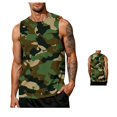 thumbnail image 1 of Clossjun Men's Tank Tops Mesh Quick Dry Sleeveless Shirts Lightweight Crew Neck Loose Fit Athletic Blouses For Work Out Gym Army Green L, 1 of 4