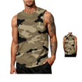 thumbnail image 1 of Clossjun Men's Tank Tops Mesh Quick Dry Sleeveless Shirts Lightweight Crew Neck Loose Fit Athletic Blouses For Work Out Gym Brown 3XL, 1 of 4