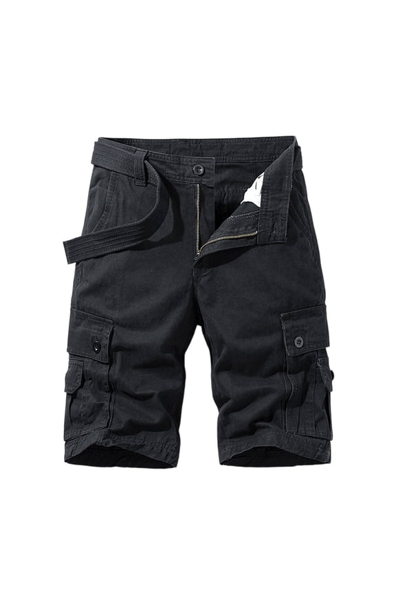 Mens Casual Twill Cargo Work Shorts Cotton Classic Cargo Stretch Short with 6 Pockets(No Belt)