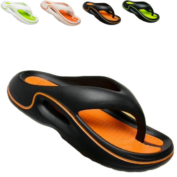 Clossjun Mens Comfortable Summer Flip Flops With Thick Soles Non-Slip Lightweight Fashion Casual Sandals Arch Support Shower Shoes 37