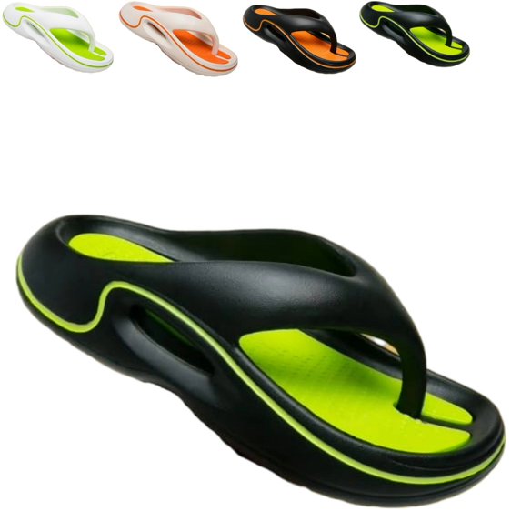 Clossjun Mens Comfortable Summer Flip Flops With Thick Soles Non-Slip Lightweight Fashion Casual Sandals Arch Support Shower Shoes 43