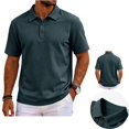 thumbnail image 1 of Clossjun Mens Golf Polo Shirts Quick Dry Lightweight Performance T Shirt Casual Daily Wear Summer Blouses For Work Business Back To School Blue XL, 1 of 6