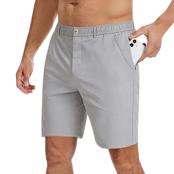Clossjun Mens Slim Stretch Khaki Shorts 5/7 Inch Lightweight Quick Dry for Golf Dress Casual Work with 5 Pockets