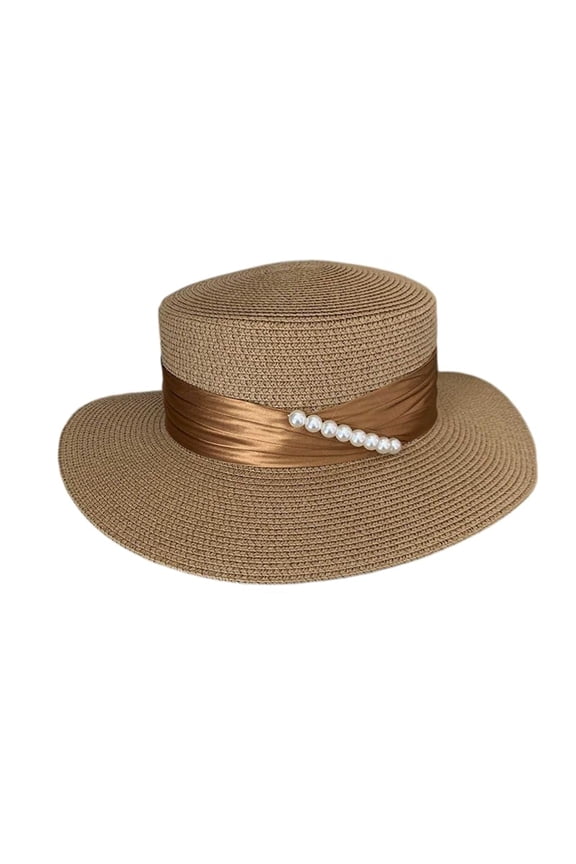 Paperstraw Mesh Fedora Panama Sun Summer Beach Hat Banded Boater Hat