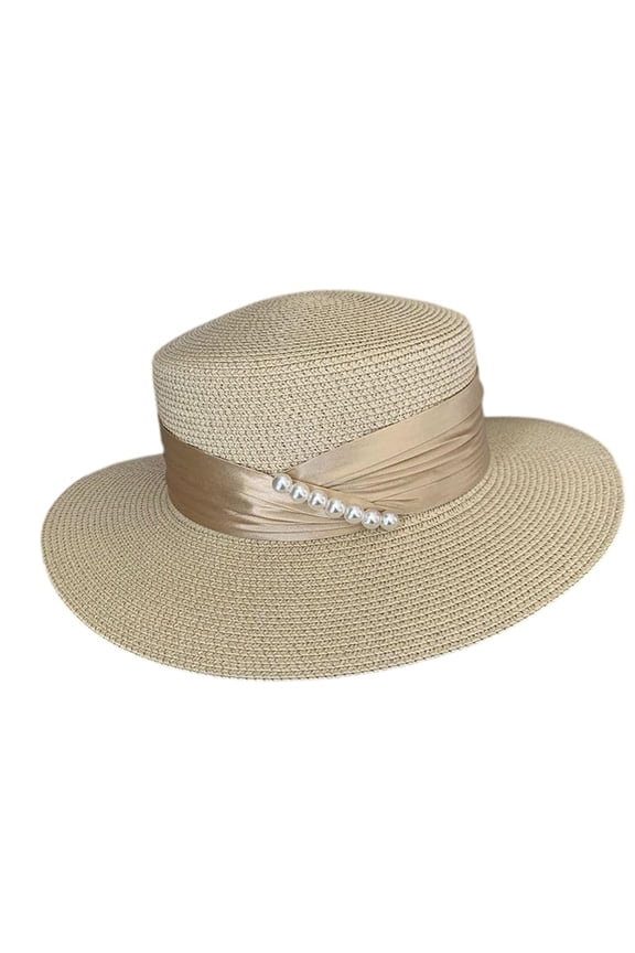 Paperstraw Mesh Fedora Panama Sun Summer Beach Hat Banded Boater Hat
