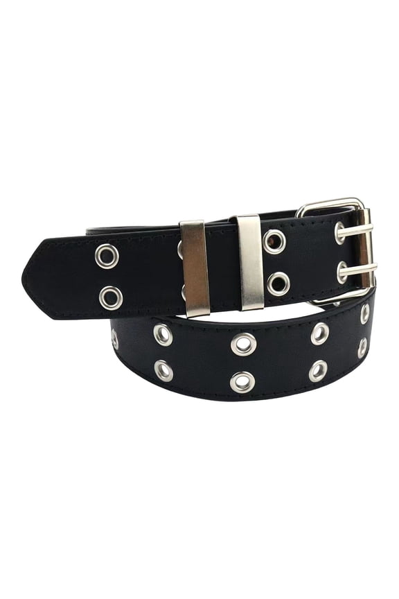 Rock Rivet Belt Gothic Belt with Pyramid Studded Punk Rivet Belts for Men Women Black