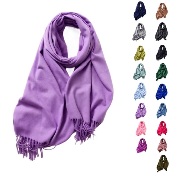 Clossjun Soft Long Scarf for Women Fall Winter Pashmina Shawls and Wraps Warm Large Neck Scarves for Formal Work Out Business One Size