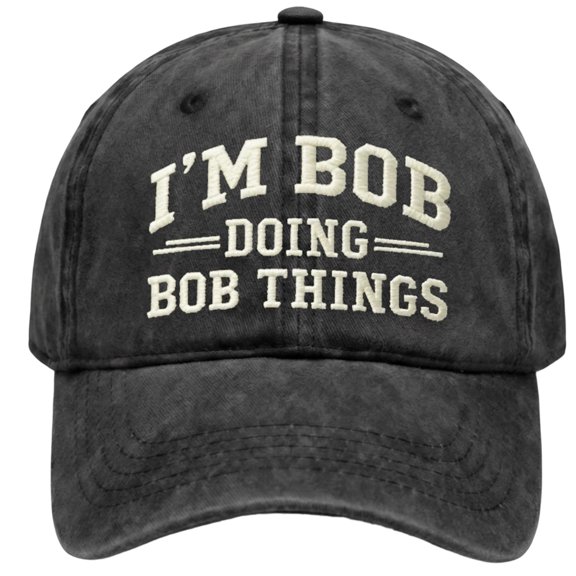 Clossjun Summer Caps I'm Bob Doing Bob Things Hats for Men Cool Washed Distressed Baseball Cap