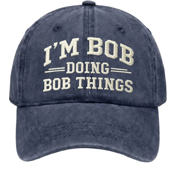 Clossjun Summer Caps I'm Bob Doing Bob Things Hats for Men Cool Washed Distressed Baseball Cap
