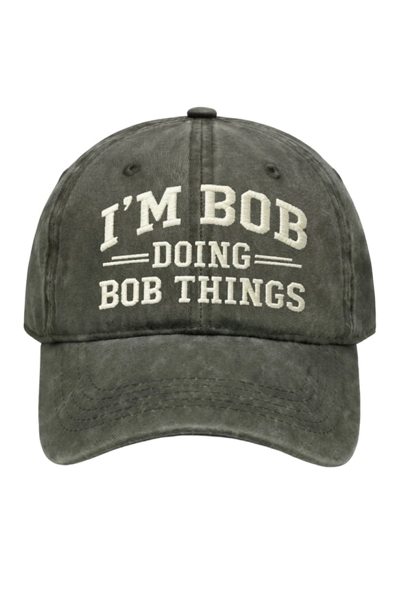 Summer Caps I'm Bob Doing Bob Things Hats for Men Cool Washed Distressed Baseball Cap