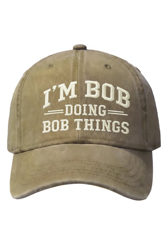 Summer Caps I'm Bob Doing Bob Things Hats for Men Cool Washed Distressed Baseball Cap