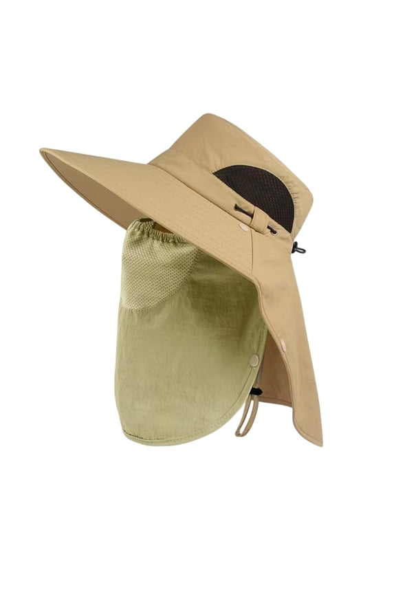 Sun Fishing Hats with Neck Flap for Men Women UV Sun Protection Safari Hat Wide Brim Bucket Hat