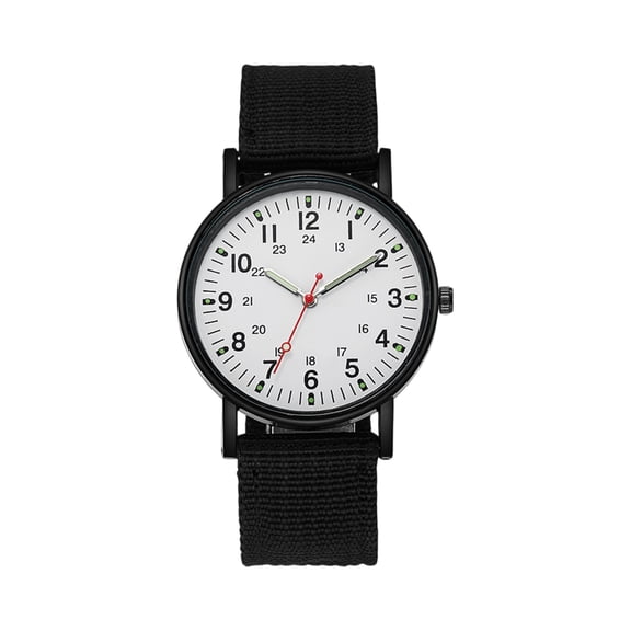 Clossjun Unisex Analog Watch with Canvas Strap, Luminous Easy Read Dial, Sport Casual Quartz Wristwatch, Daily Water Resistant