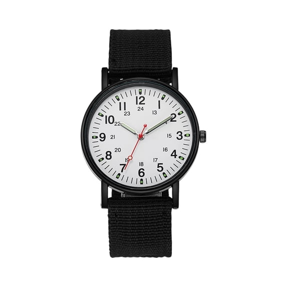 Clossjun Unisex Analog Watch with Canvas Strap, Luminous Easy Read Dial, Sport Casual Quartz Wristwatch, Daily Water Resistant