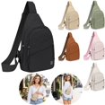 thumbnail image 1 of Clossjun Women Men Small Crossbody Bags Daily Wear Sling Bag Adjustable Belt Casual Daypacks For Work Out Hiking Party Back To School Black, 1 of 6