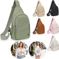 thumbnail image 1 of Clossjun Women Men Small Crossbody Bags Daily Wear Sling Bag Adjustable Belt Casual Daypacks For Work Out Hiking Party Back To School Green, 1 of 6