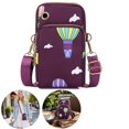 thumbnail image 1 of Clossjun Womens Small Crossbody bags Lightweight Cell Phone Bags Adjustable Belt Daily Wear Waist Bags For Work Out Back To School Purple, 1 of 5