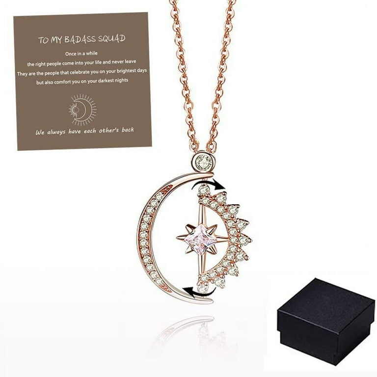 ◇NASTY FANCY CLUB◇ Dual Charm Necklace Tee WHITE F25QB097 Clostou To My Badass Squad Necklace - ''We Always Have Each
