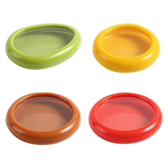 Closure Bags & Lids & Boxes - Fresh Preservation Case - Silicone Fruit Storage Box A(4X Silicone Fruit Organizer - Multi-Color)