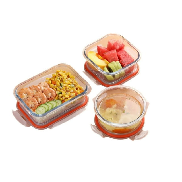 Closure Bags Lids Boxes Freshlock 3 Pack Mixed Size Glass Food Storage