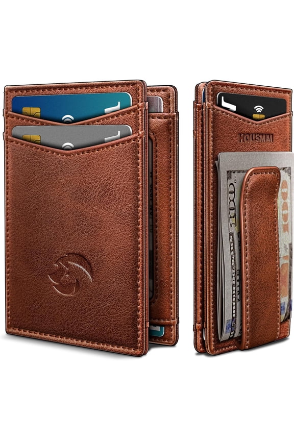 Closure Slim Wallet with Clip Boxed, Front Pocket Wallet for Men, 3.9"x 2.10", RFID Blocking