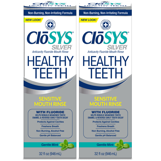 Closys Healthy Teeth AntiCavity Oral Rinse, NonBurning Mouthwash with