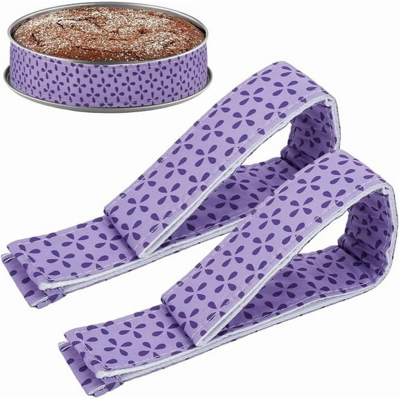 Cloth Baking Strips for Cake Pans Reusable Bake Even Strip Medium Purple 880x45.5x2.5mm