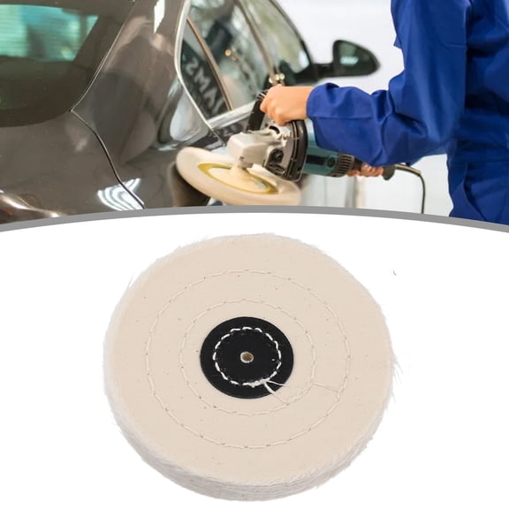 Cloth Buffing Polishing Wheel Arbor Buffer Polish Grinder Pad Mat White 100Mm(4Inch)
