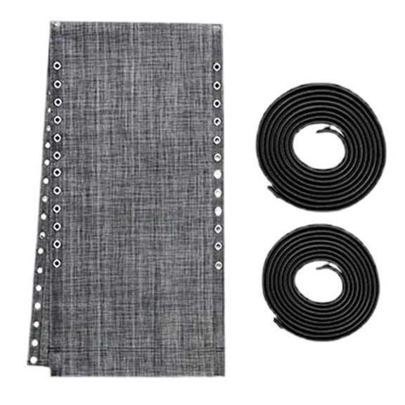 Cloth Chair Replacement Fabric, Grey 2 Outdoor Chair Repair Kit, Chair Replacement Fabric & Bungee Rope Kit, Anti-Sag Mesh Sling Repair for Outdoor Patio Beach Chair, Grey Color, by Goohae