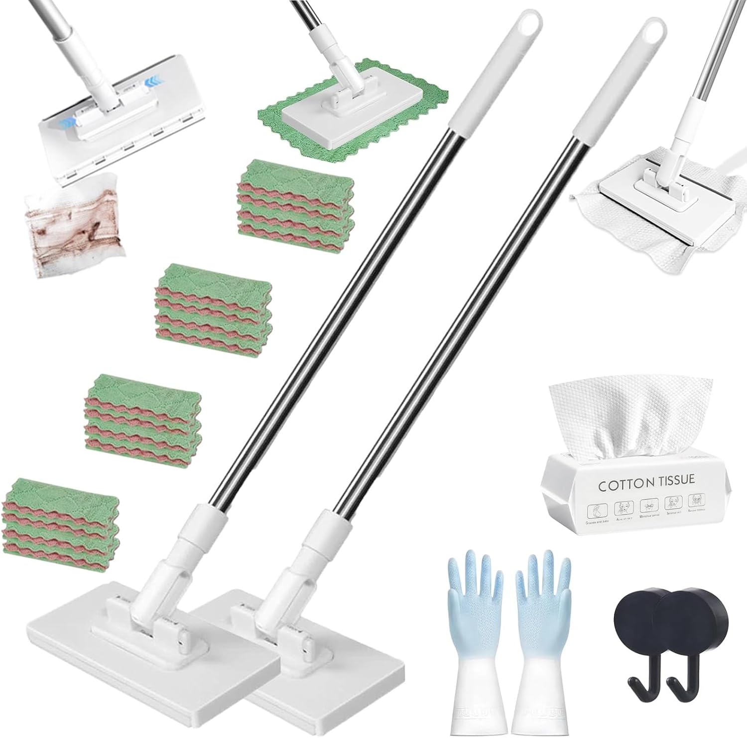 Code Zero Mop Cloth Changing Mini Mop, Zero Touch Mini Mop, Disposable Dust Mop with ...