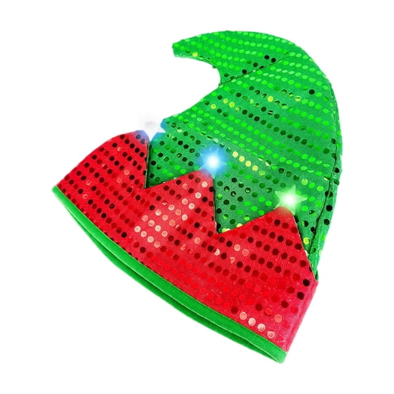 Cloth Christmas Xmas Elf Hat with Ears, Holiday Party Festive Headdress