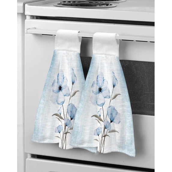 Cloth Cleaning Hanging Kitchen Towel Absorbent Microfiber Bathroom Household Towel Hand Style Pastoral Rabbit Flowers Easter