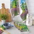 thumbnail image 1 of Cloth Cleaning Towel Wiping Microfiber Accessories Tools Kitchen Household Towels Kitchen Flowers Mountains Forest Views Window, 1 of 6