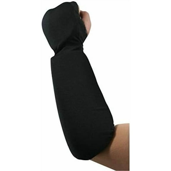 Cloth Combination Hand Fist/Forearm Guards Taekwondo, Martial Arts, MMA Forearm Protective Gear Protector for Sparring (Black, X-Large)
