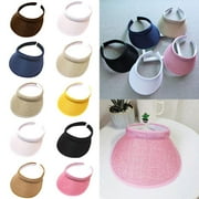 Cloth Covered Slip On Visor, Sun Sports Visor Hats Cap for Women Adjustable Cap