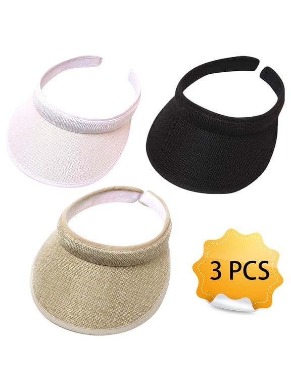 Cloth Covered On Visor, Sun Sports Visor Hats Cap for Women Adjustable Cap