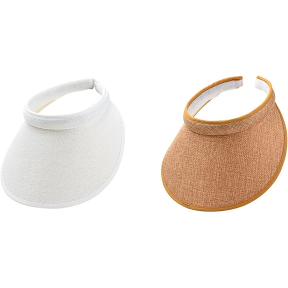 Cloth Covered Slip-On Visor for Women, Adjustable Cap Sports Sun Visors for Men