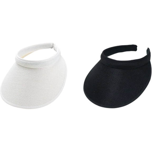 Cloth Covered Slip-On Visor for Women, Adjustable Cap Sports Sun Visors for Men
