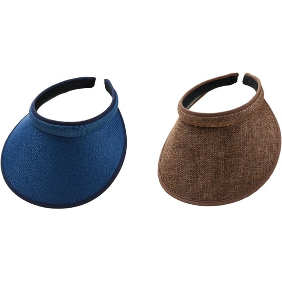 Cloth Covered Slip-On Visor for Women, Adjustable Cap Sports Sun Visors for Men