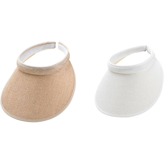 Cloth Covered Slip-On Visor for Women, Adjustable Cap Sports Sun Visors for Men