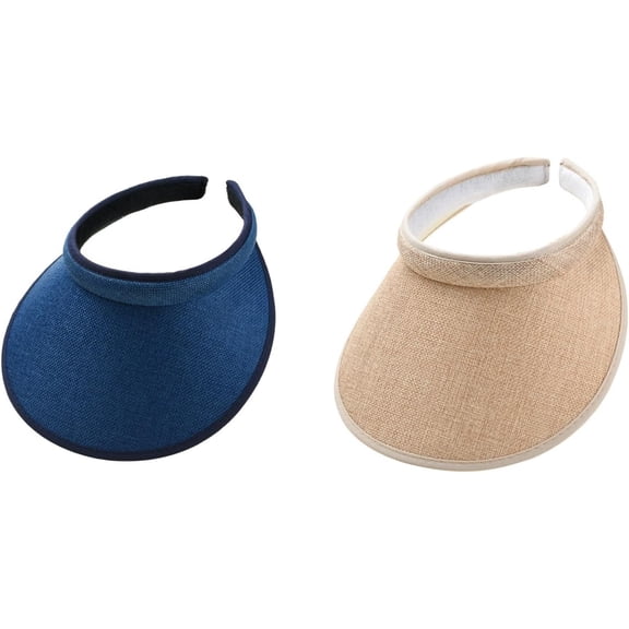 Cloth Covered Slip-On Visor for Women, Adjustable Cap Sports Sun Visors for Men