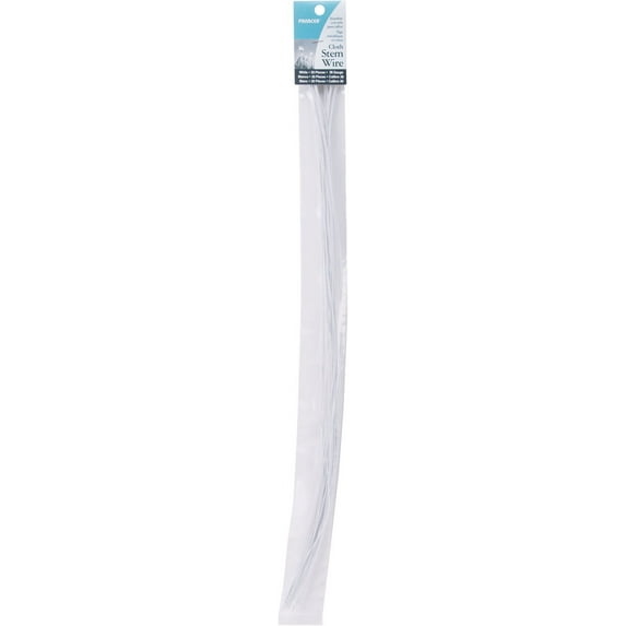 Cloth Covered Stem Wire 26 Gauge 18" 20/Pkg-White, Pk 12, Panacea
