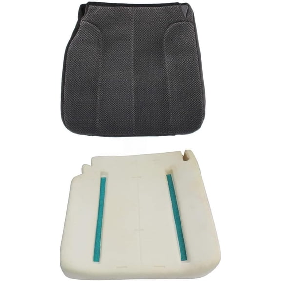 Cloth Dark Gray Driver Bottom Seat Cover and Bottom  Cushion Compatible with   1500 2500 3500 2002 2003 2004 2005 SLT SLT   Power Wagon Single-Cab Quad-Cab 4X4 2WD