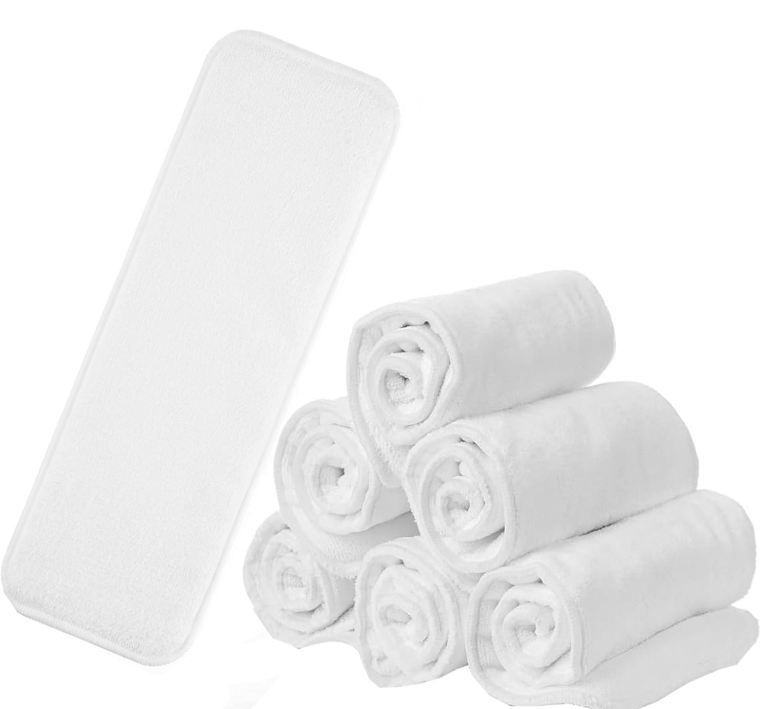Cloth Diaper Inserts 6 Pack,Bexikou 4-Layer Super Absorbent Microfiber Liners, Reusable Breathable Inserts for Baby Cloth Diapers