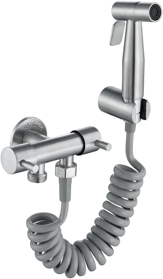 Cloth Diaper Sprayer Set for Toilet, Stainless Steel Bidet Sprayer for Toilet with Adjustable Water Pressure Control, Easy Install