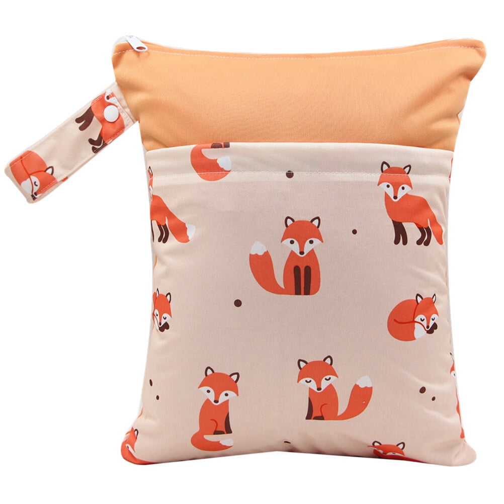 Cloth Diaper Wet Bags Colorfully Printed Dry Wet Bag with Hanging Strap