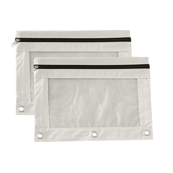 Cloth Eyelet Binder B5 Office Storage File Bag With Three Holes And Zipper Pen Bag