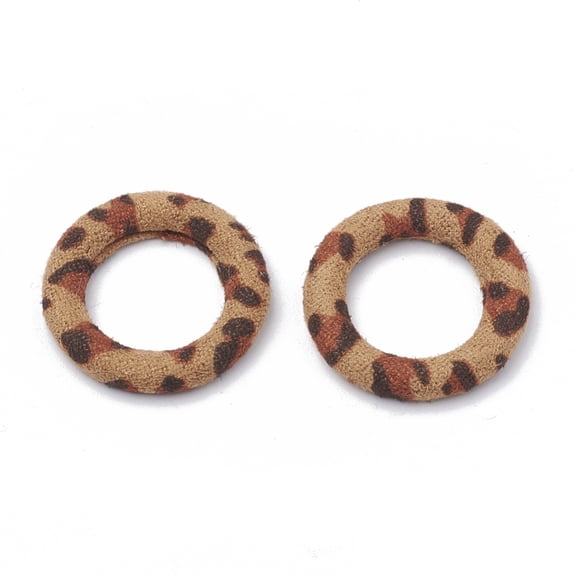 Cloth Fabric Covered Linking Rings with Aluminum Bottom Ring Peru 27x4mm