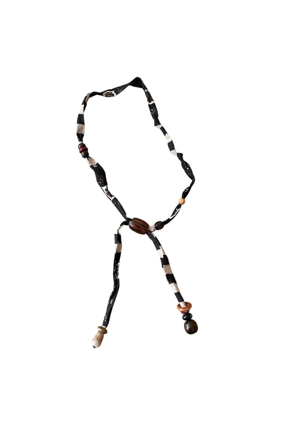 Cloth Fabric Necklace Adjustable Scarf Sweater Chain Lightweight Soft Neckcahin Versatile Fashion Jewelry Gift